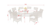 #1025 - Barbados 8 Seater Oval Dining Set